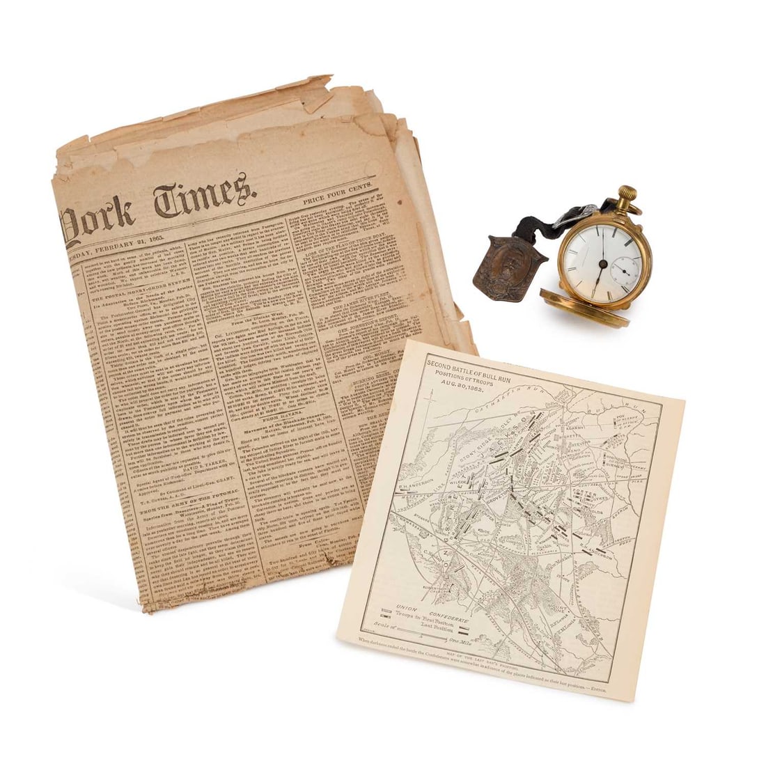 A RARE EARLY WALTHAM AMERICAN CIVIL WAR POCKET WATCH (1 of 1)