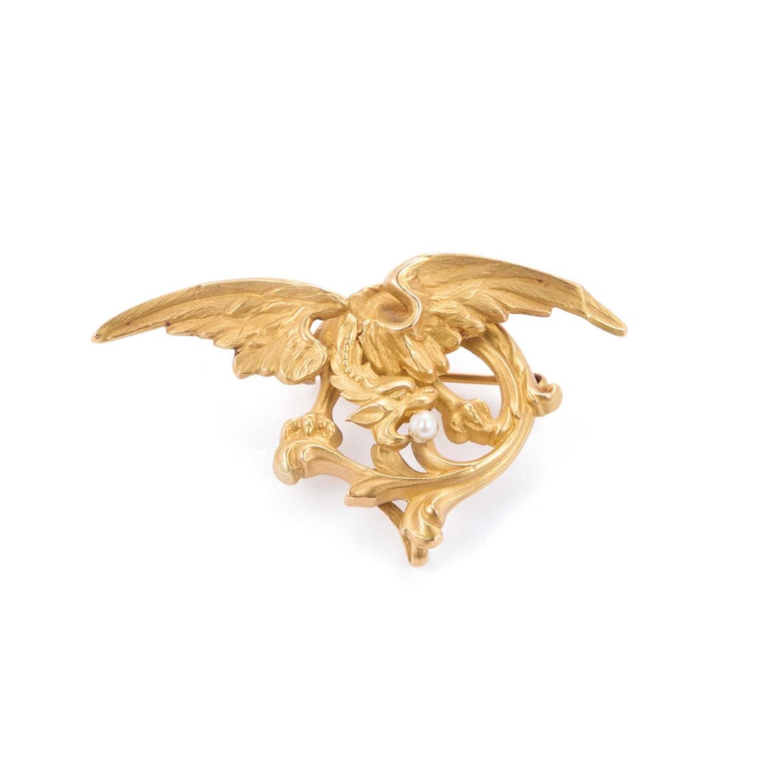 AN 18CT GOLD FRENCH BROOCH (1 of 1)