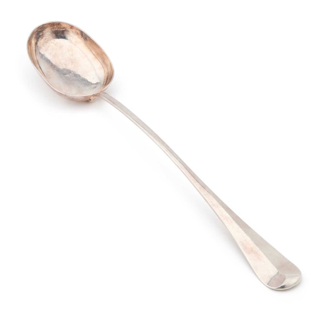 A GEORGE I BRITANNIA STANDARD SILVER HASH SPOON: A GEORGE I BRITANNIA STANDARD SILVER HASH SPOON by Thomas Mann, London 1718, Hanoverian pattern. 39cm long, 7.3 troy ounces There is a little rubbing to the marks, but no more so than one would expe