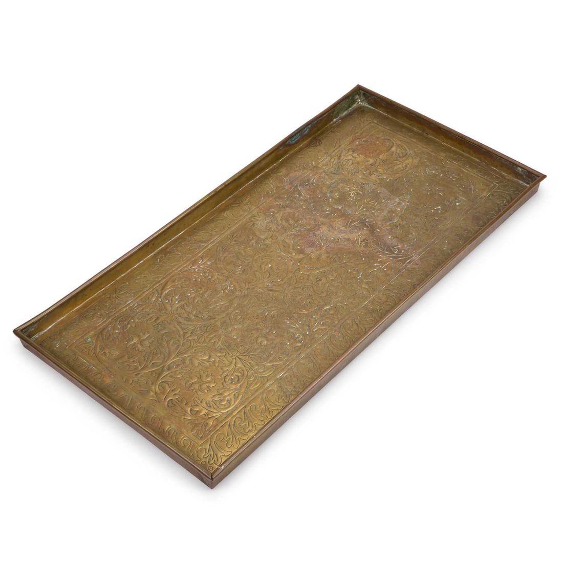 KESWICK SCHOOL OF INDUSTRIAL ARTS, A LARGE BRASS TRAY (1 of 2)