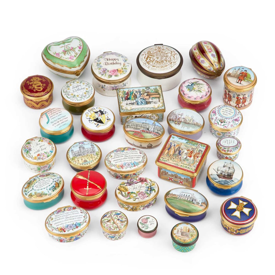 A COLLECTION OF HALCYON DAYS ENAMEL BOXES: A COLLECTION OF HALCYON DAYS ENAMEL BOXES (Qty)