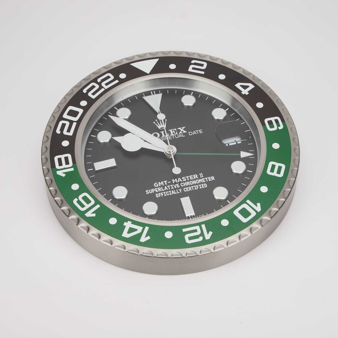 AN ADVERTISING WALL CLOCK, SIGNED ROLEX OYSTER PERPETUAL DATE (1 of 1)