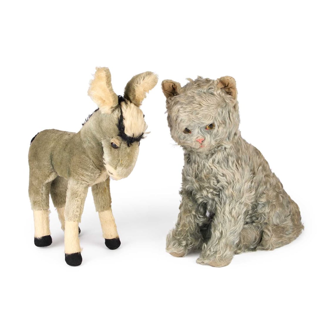 A VINTAGE MERRYTHOUGHT DONKEY AND CAT (1 of 3)