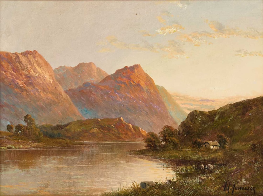 FRANCIS E. JAMIESON (1895-1950) LOCH EARN, SCOTLAND: FRANCIS E. JAMIESON (1895-1950) LOCH EARN, SCOTLAND Signed Oil on canvas (44cm x 60cm)