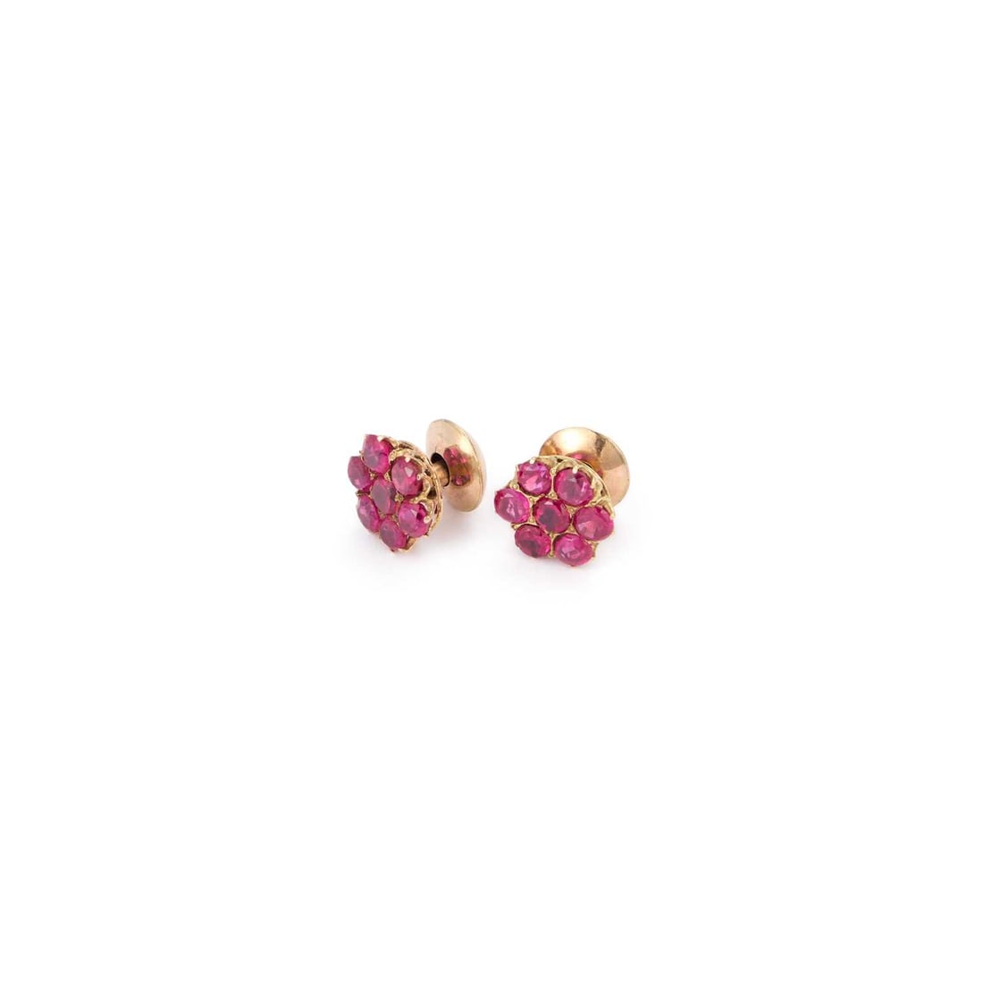 A PAIR OF RUBY CLUSTER DRESS STUDS (1 of 1)