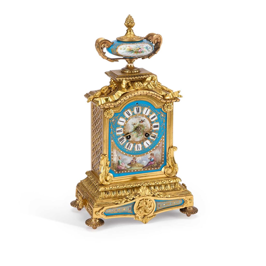 A FRENCH ORMOLU-MOUNTED PORCELAIN MANTEL CLOCK SECOND HALF 19TH CENTURY, SIGNED JAPY FRERES, (1 of 1)