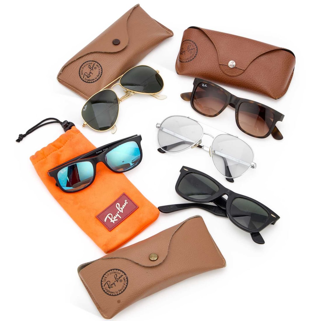 A GROUP OF RAY-BAN SUNGLASSES (1 of 1)