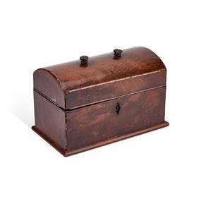 A GEORGE III INLAID MAHOGANY TEA CADDY (1 of 1)