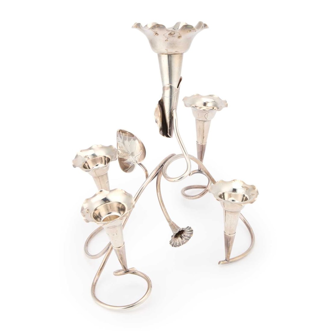 AN EDWARDIAN SILVER EPERGNE (1 of 3)