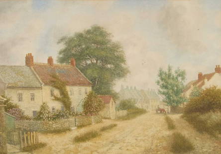 LESLIE G. IRELAND (19TH/ 20TH CENTURY) KENTON VILLAGE, DEVON: LESLIE G. IRELAND (19TH/ 20TH CENTURY) KENTON VILLAGE, DEVON Signed Watercolour (36cm x 51.5cm)