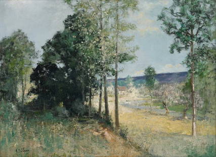 AUGUSTE-JEAN CLAIRE (FRENCH BORN 1881) LANDSCAPE IN NORMANDY: AUGUSTE-JEAN CLAIRE (FRENCH BORN 1881) LANDSCAPE IN NORMANDY Signed Oil on canvas (72cm x 99cm)