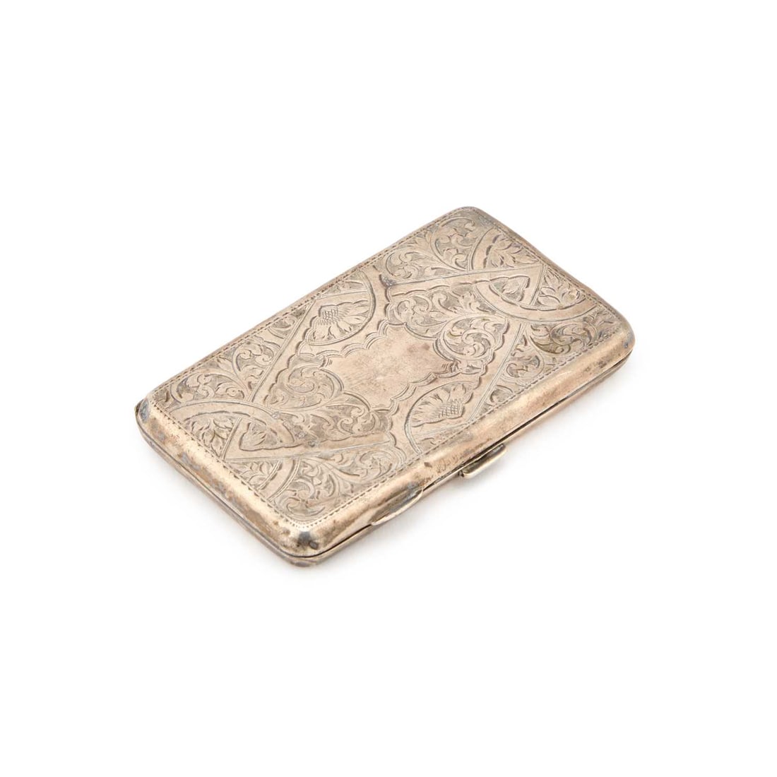AN EDWARDIAN SILVER CIGARETTE CASE (1 of 1)