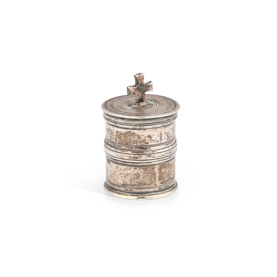 A CONTINENTAL CAST SILVER CHRISMATORY HOLY OIL JAR (1 of 1)