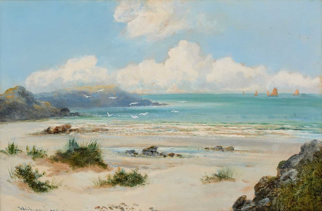 WILLIAM LANGLEY (FL 1890-1920) WEST COAST, SCOTLAND: WILLIAM LANGLEY (FL 1890-1920) WEST COAST, SCOTLAND Signed Oil on canvas (50cm x 75cm)