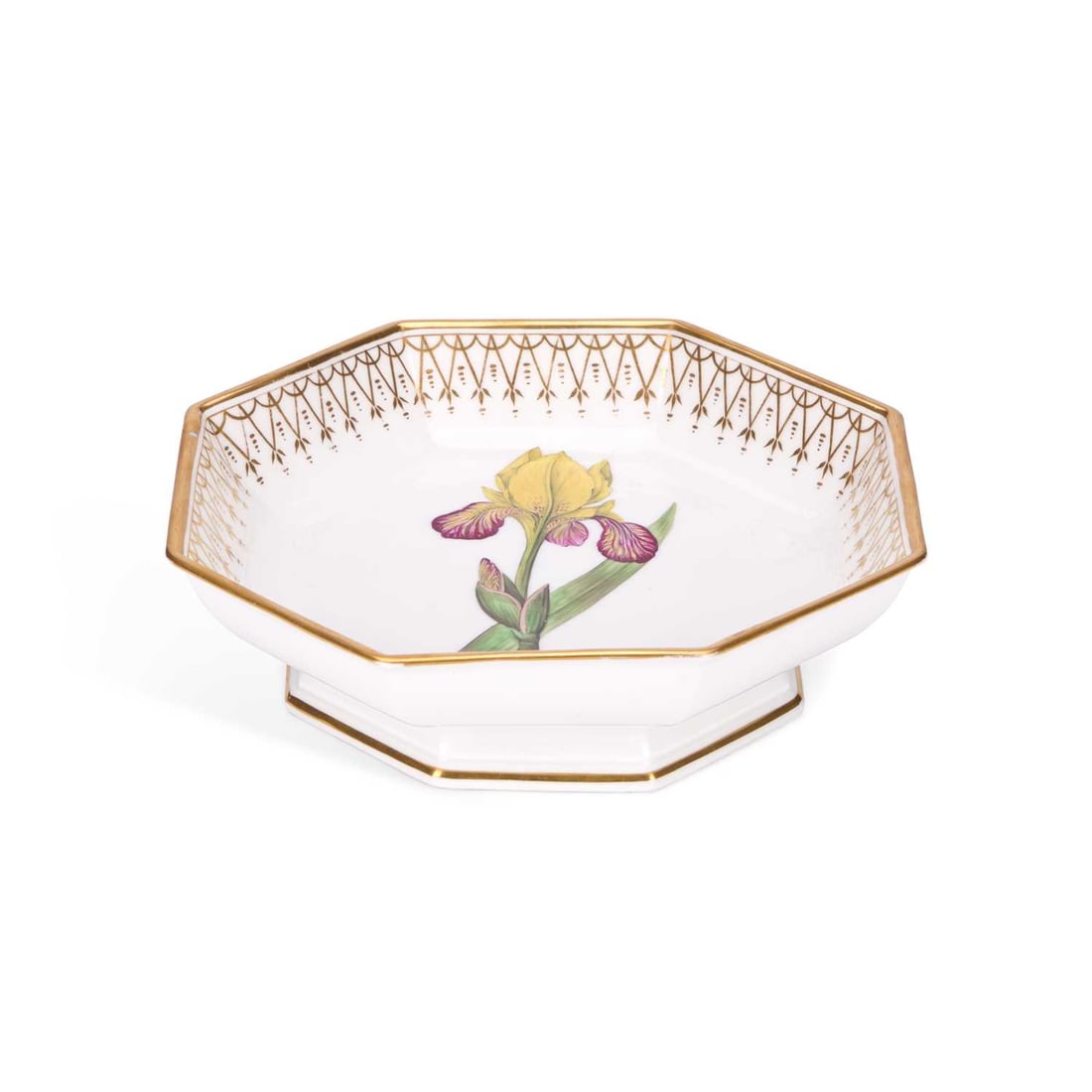 AN ENGLISH PORCELAIN 'BOTANICAL' STAND CIRCA 1820 (1 of 3)