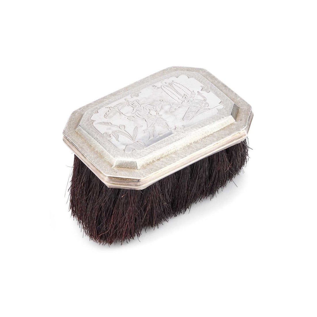 A JAMES II CHINOISEIRE SILVER BRUSH (1 of 2)