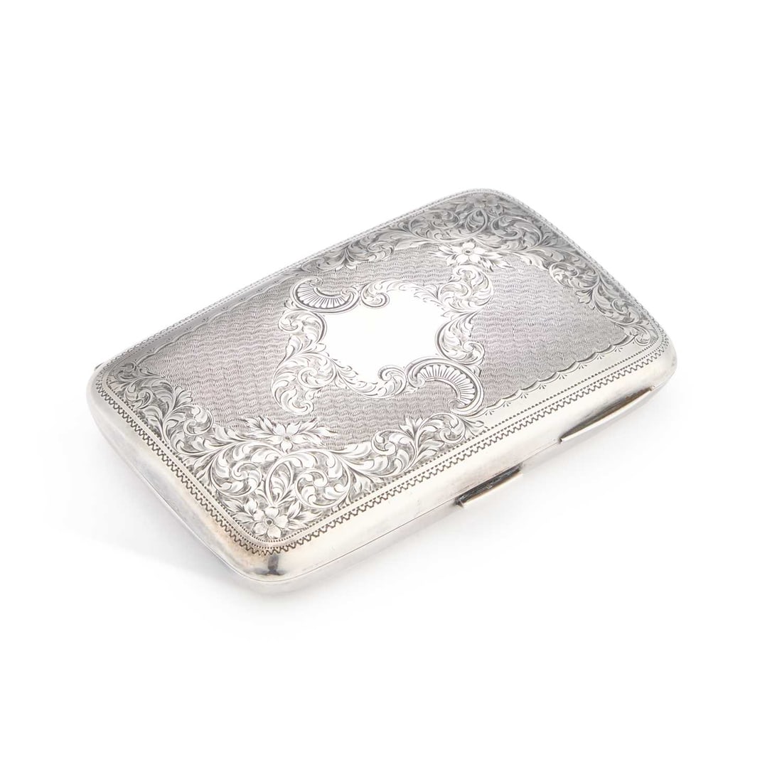 AN EDWARDIAN SILVER CHEROOT CASE (1 of 3)
