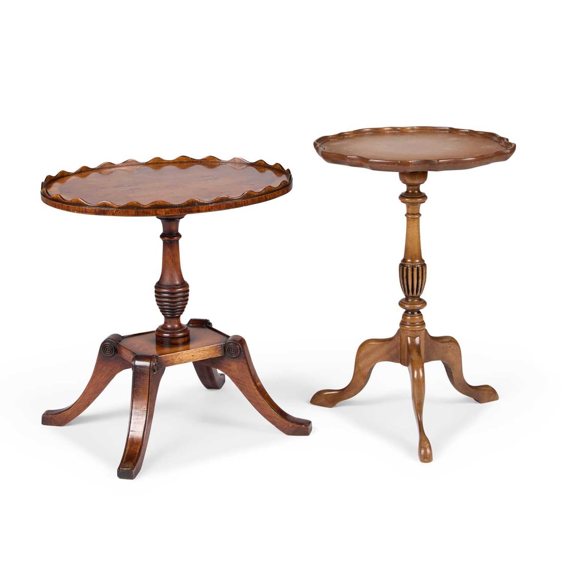 TWO 20TH CENTURY OCCASIONAL TABLES IN GEORGIAN STYLE (1 of 1)