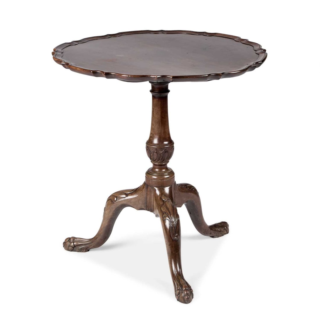 A GEORGE II STYLE MAHOGANY TILT-TOP TRIPOD TABLE 19TH CENTURY (1 of 1)