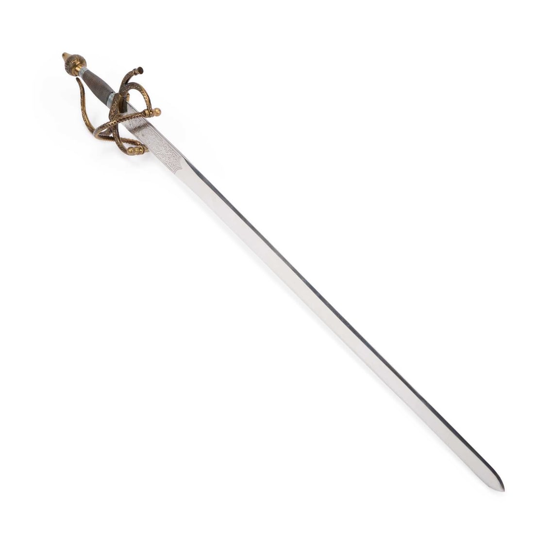 A REPRODUCTION TOLEDO DECORATIVE SWORD (1 of 3)