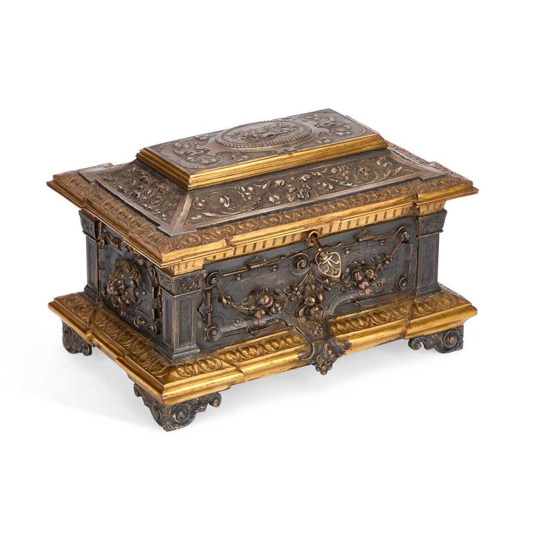 A MID-19TH CENTURY FRENCH ELECTROTYPE CASKET (1 of 4)