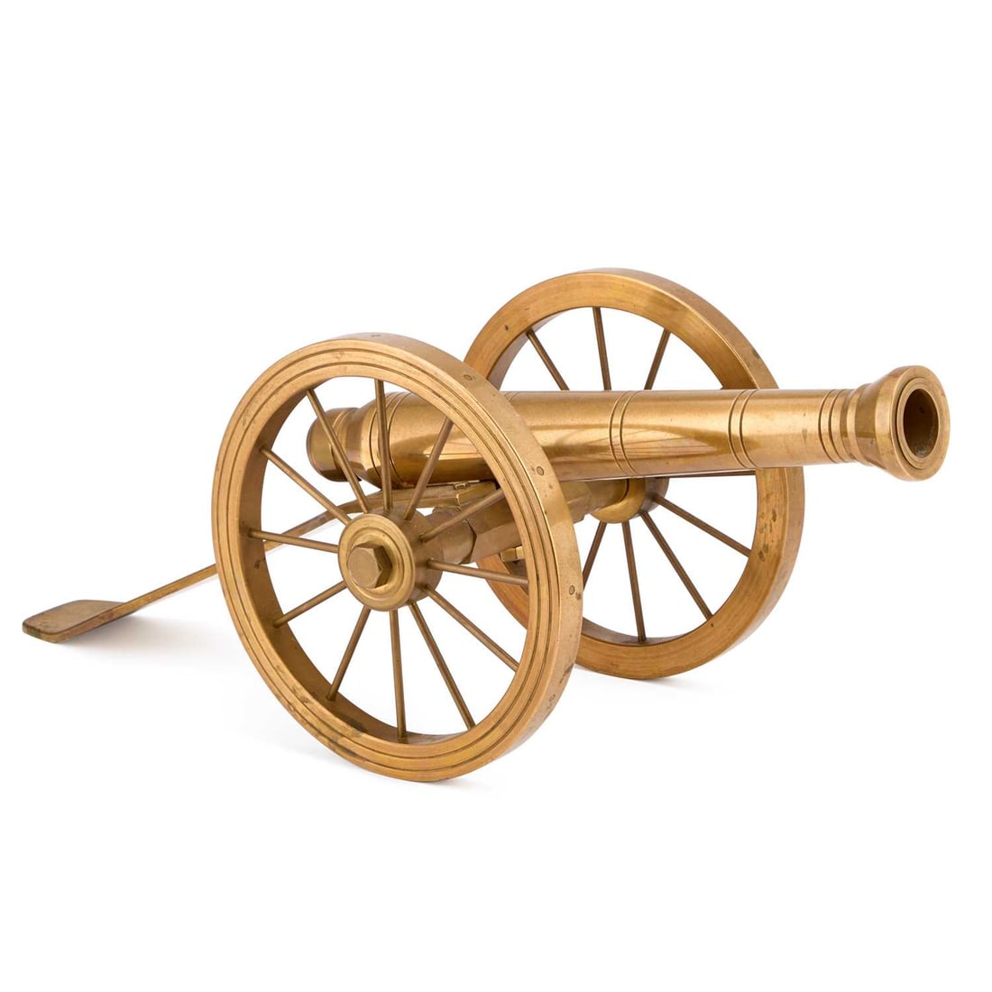 A BRASS MODEL FIELD CANNON (1 of 1)