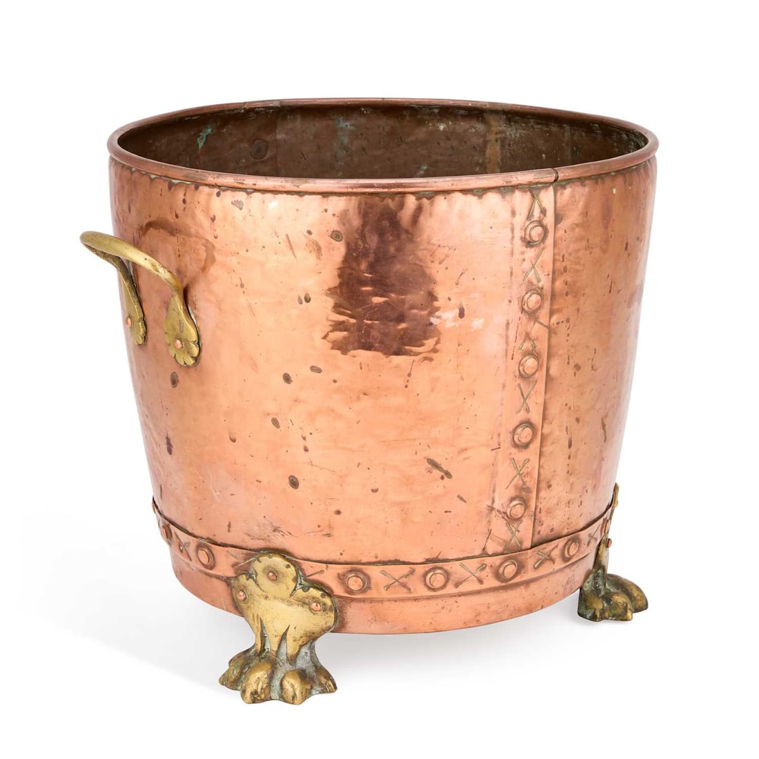 A LARGE VICTORIAN COPPER LOG BIN OR JARDINIÈRE (1 of 1)