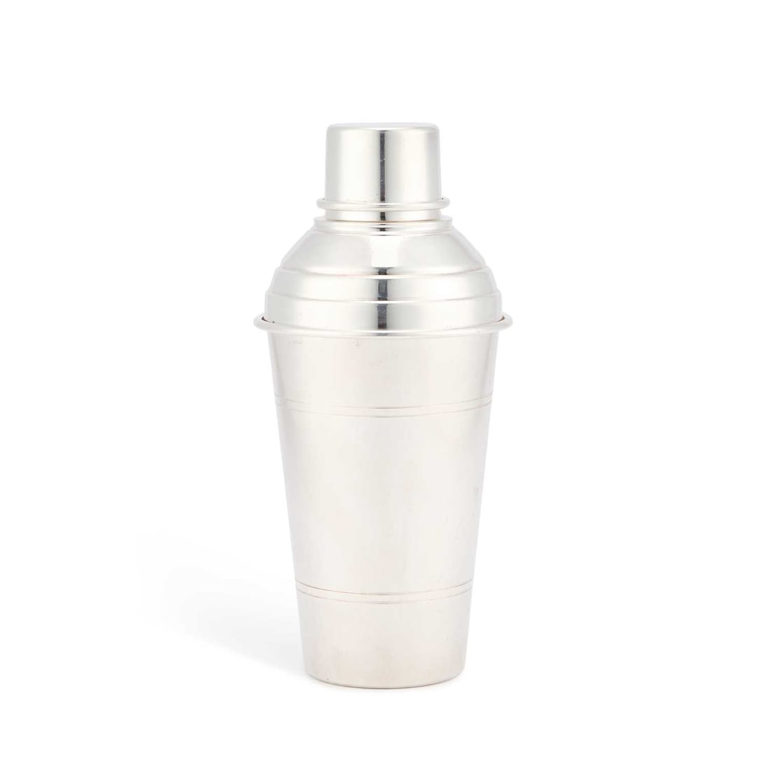 A SILVER-PLATED COCKTAIL SHAKER (1 of 2)