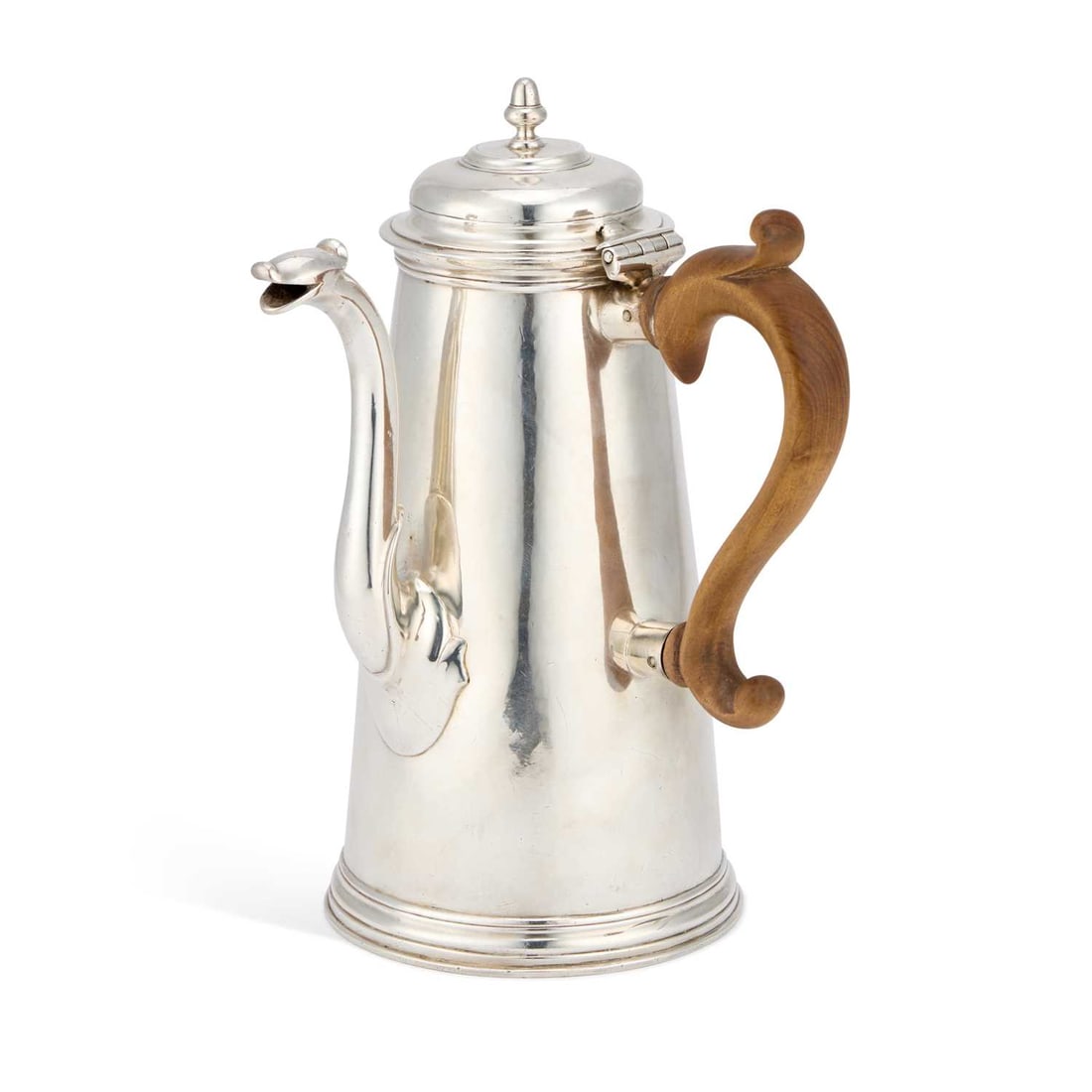 A GEORGE I/ II WEST COUNTRY SILVER COFFEE POT (1 of 1)
