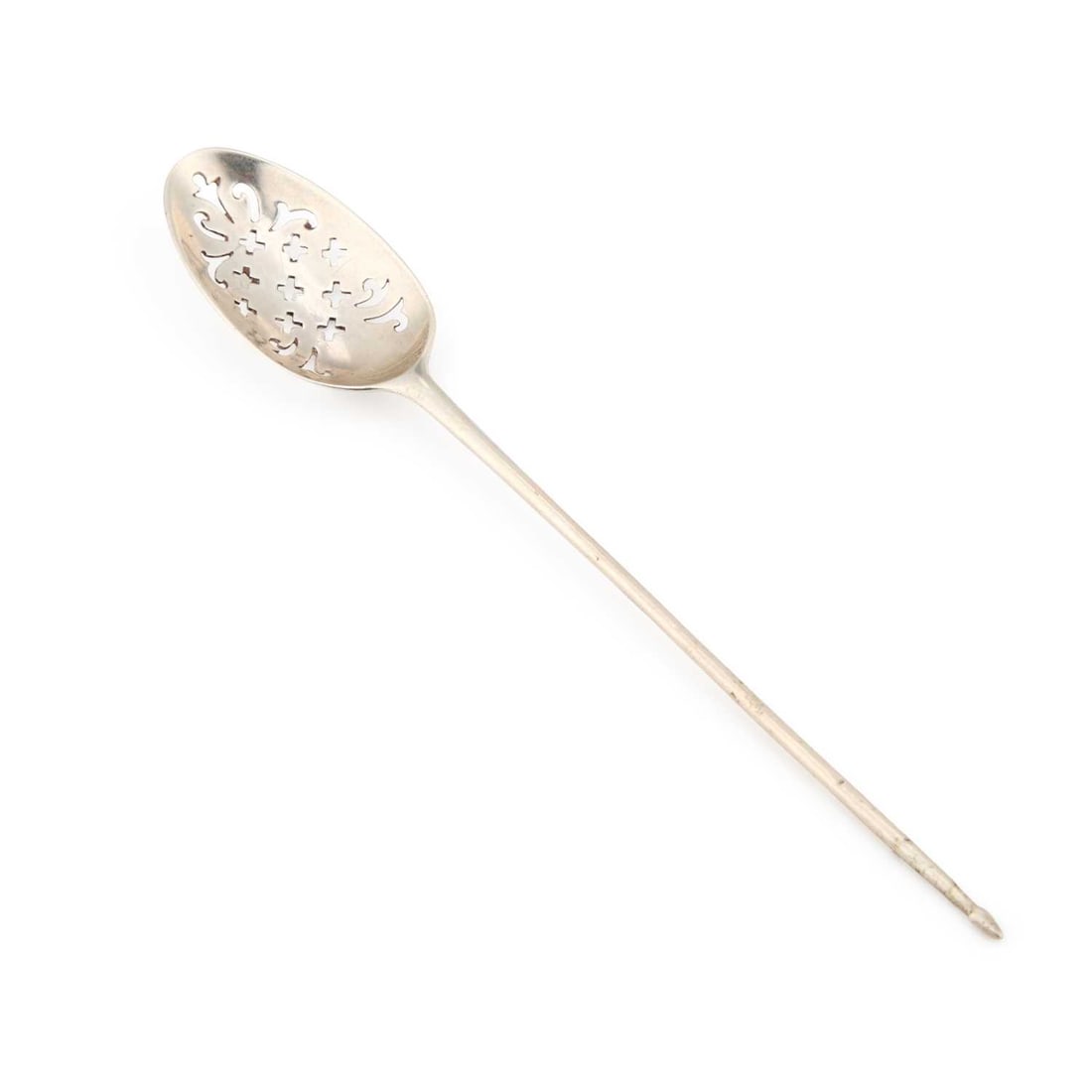 A GEORGE II SILVER MOTE SPOON (1 of 1)