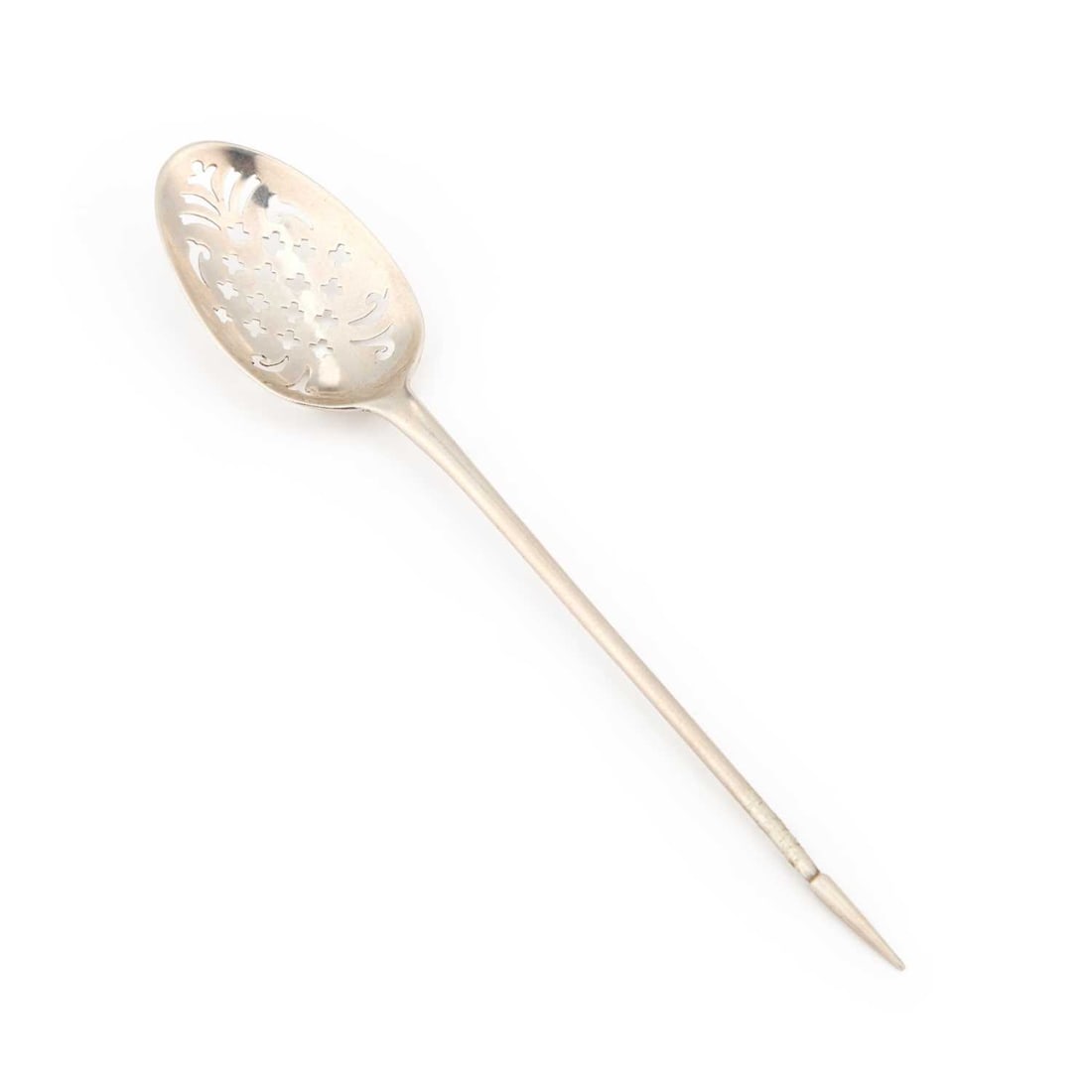 A GEORGE II SILVER MOTE SPOON (1 of 1)