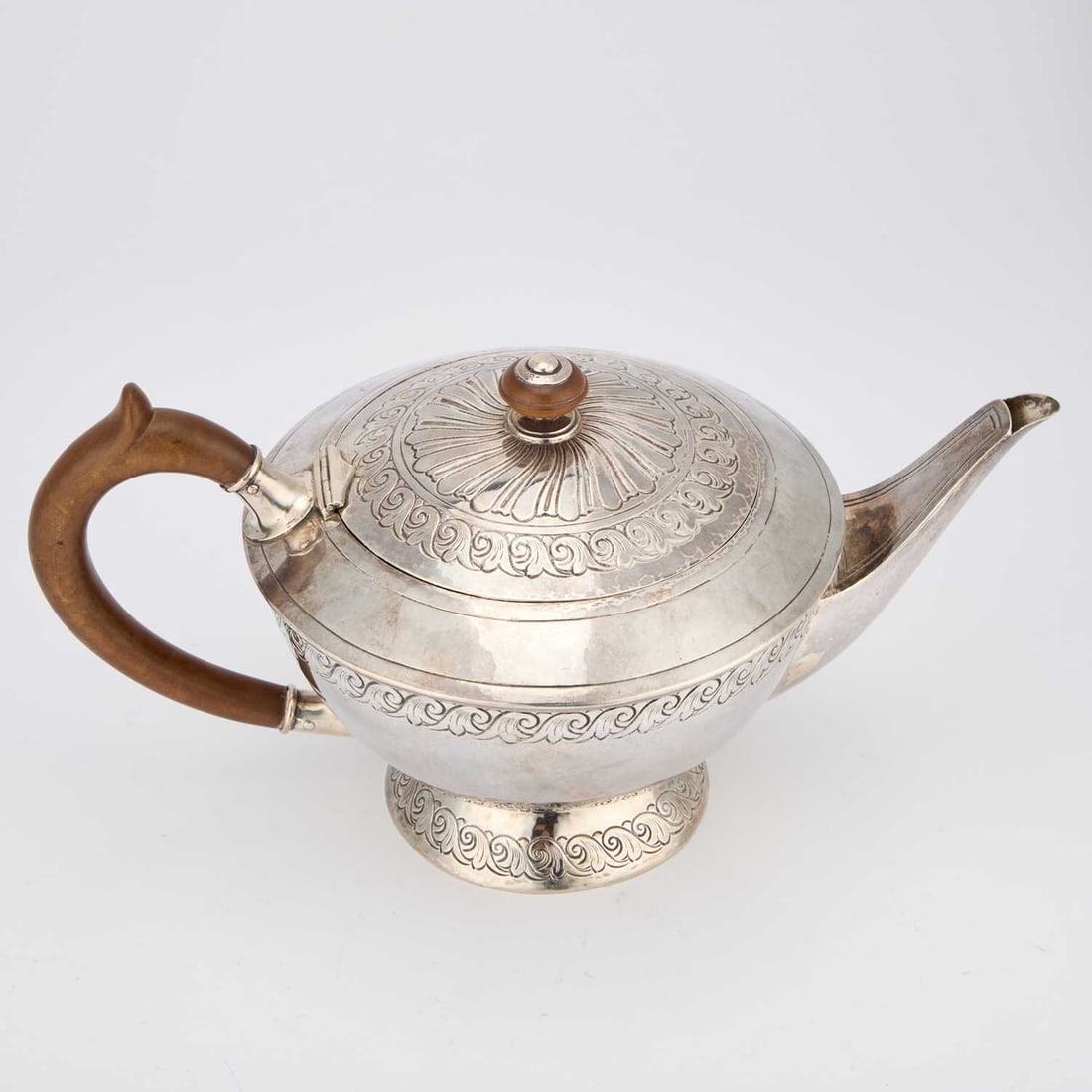 LIBERTY & CO., AN ARTS AND CRAFTS SILVER TEAPOT (1 of 1)