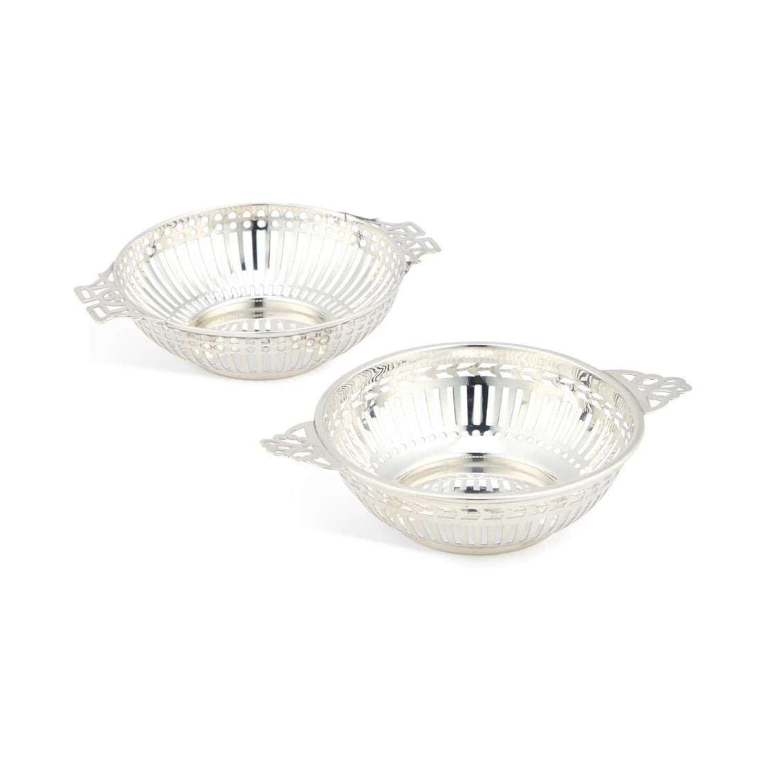 TWO SILVER BON BON DISHES (1 of 2)