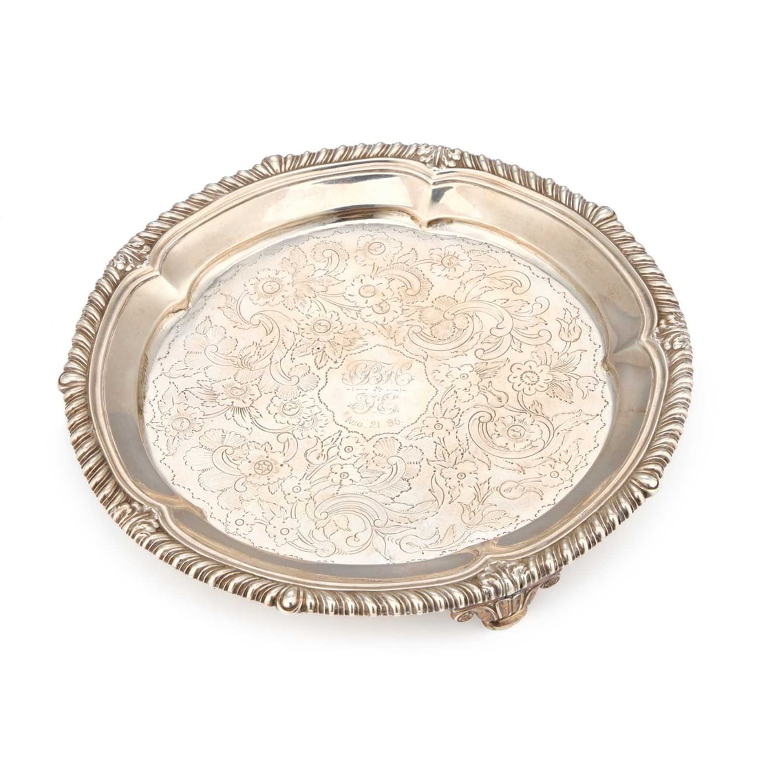 A GEORGE III SILVER SALVER (1 of 1)