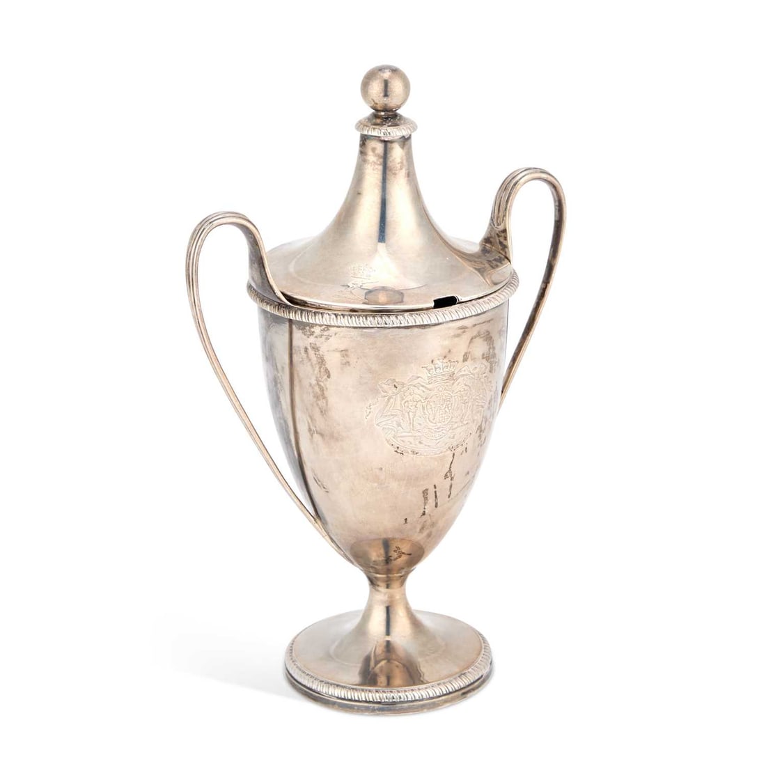 A GEORGE III SILVER CONDIMENT VASE AND COVER (1 of 1)