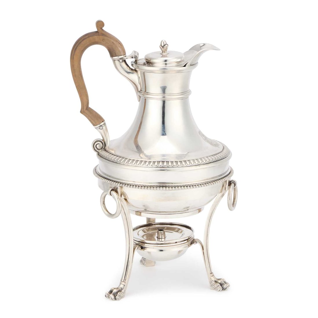 A GEORGE III SILVER COFFEE BIGGIN STAND (1 of 2)