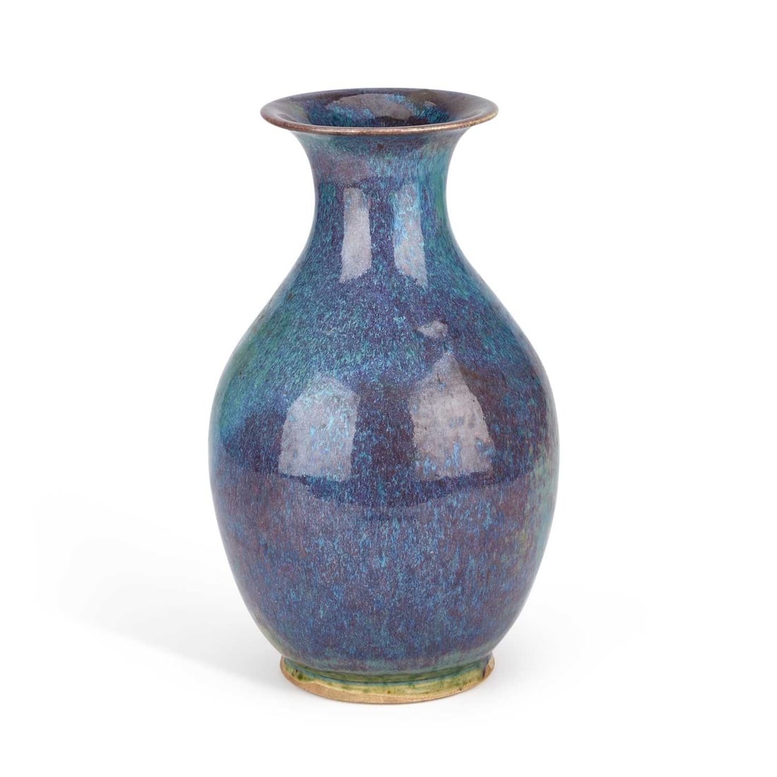 A CHINESE FLAMBE GLAZED VASE (1 of 2)