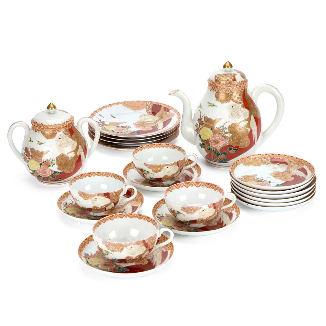 A JAPANESE FUKAGAWA PORCELAIN TEA SERVICE MEIJI PERIOD (1868-1912) (1 of 6)