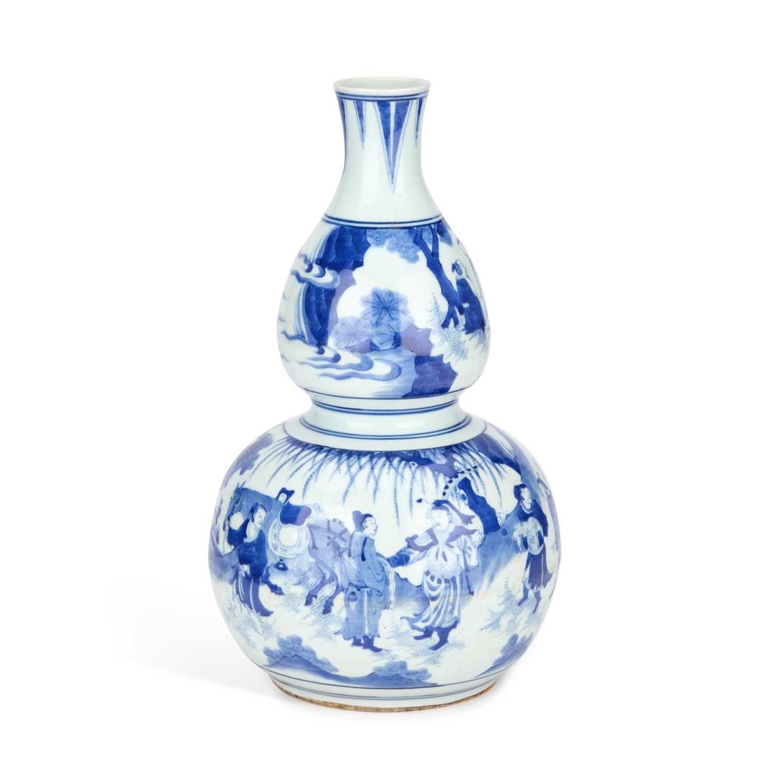 A CHINESE BLUE AND WHITE DOUBLE-GOURD VASE (1 of 1)