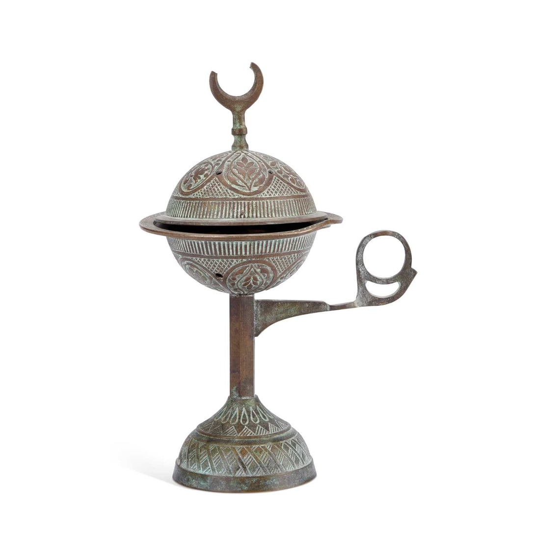 AN ISLAMIC BRASS INCENSE BURNER (1 of 1)
