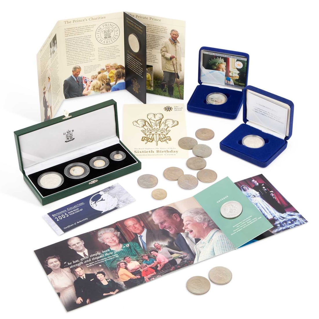 A COLLECTION OF SILVER PROOF AND OTHER COINS (1 of 1)