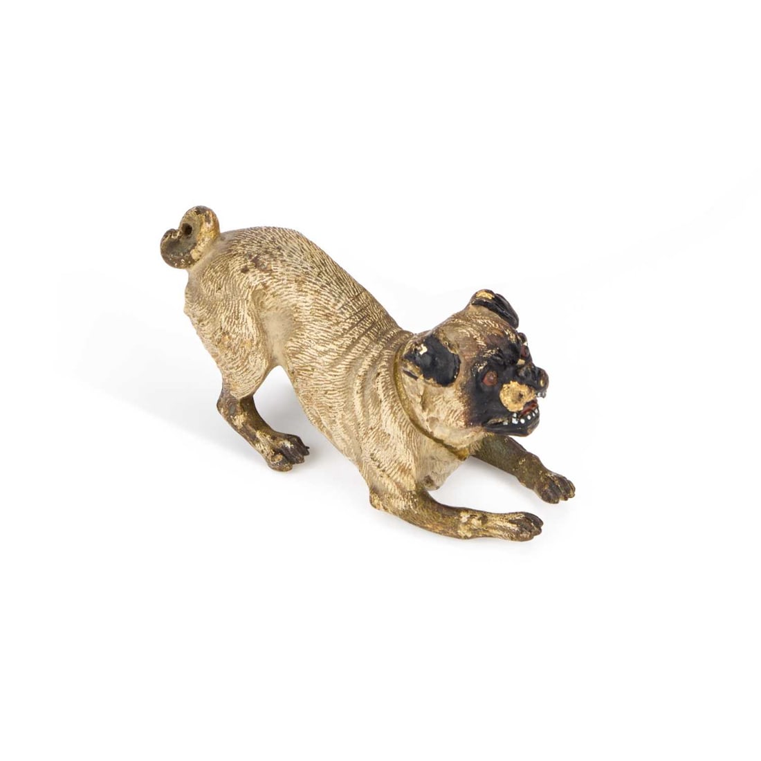 AN AUSTRIAN COLD-PAINTED BRONZE PUG LATE 19TH CENTURY (1 of 1)