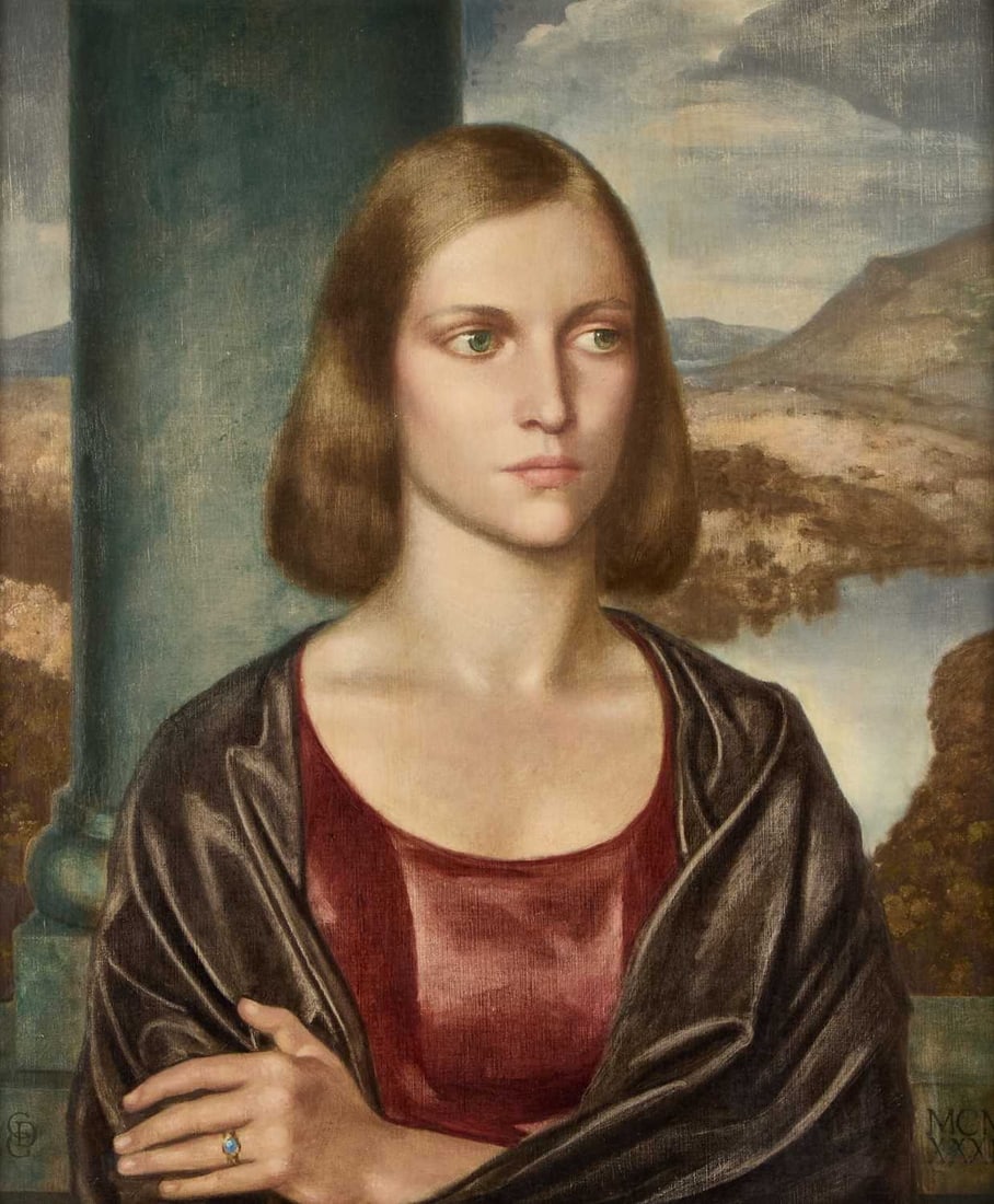 CHARLES GEOFFROY-DECHAUME (FRENCH 1877-1944) PORTRAIT OF MARTA BAGAROTTI (1 of 4)