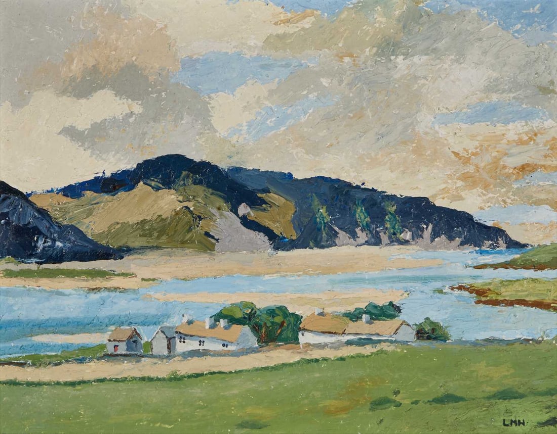 ‡ LETITIA MARION HAMILTON RHA (IRISH 1878-1964) DONEGAL MOUNTAINS (1 of 2)
