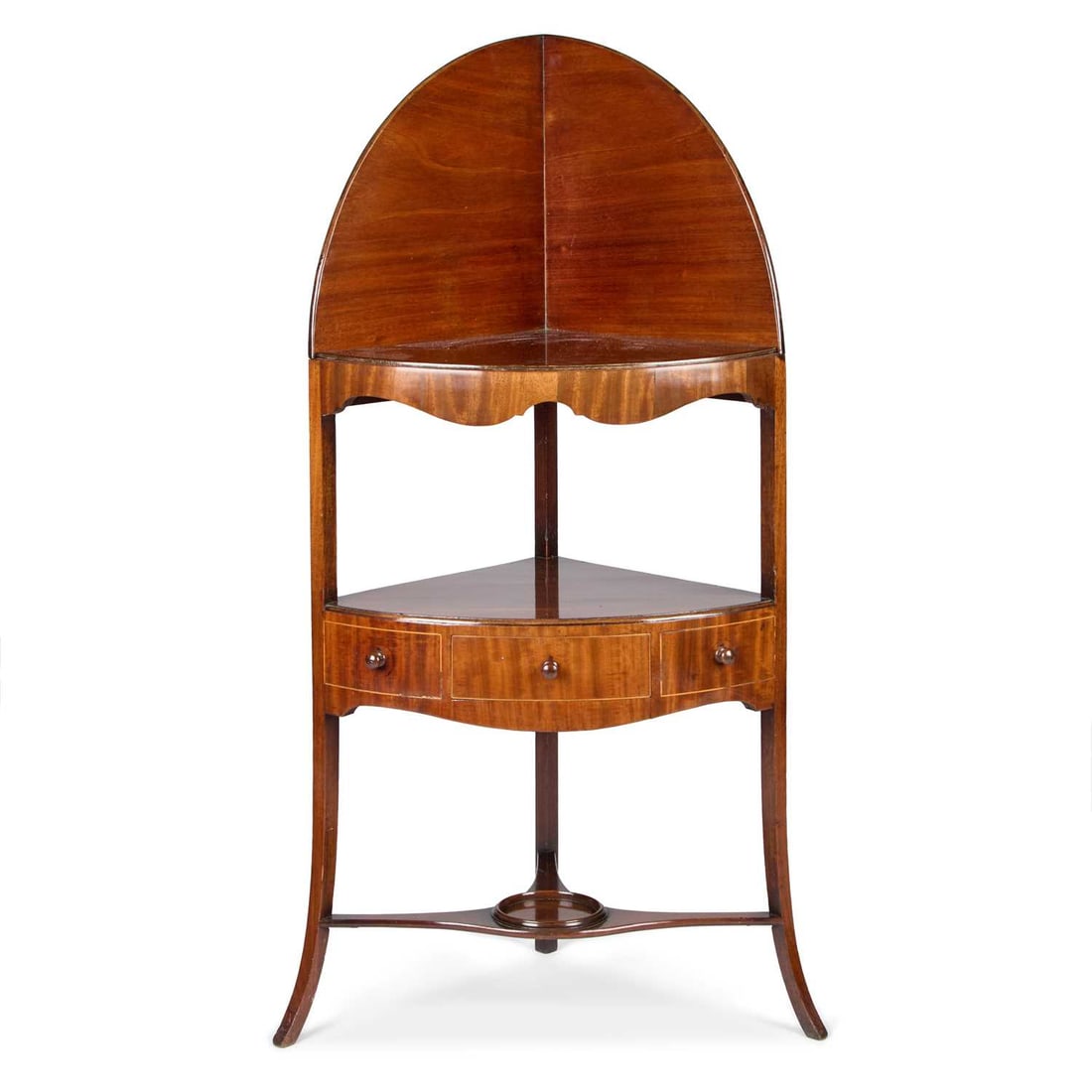 A GEORGE III MAHOGANY CORNER WASHSTAND (1 of 1)