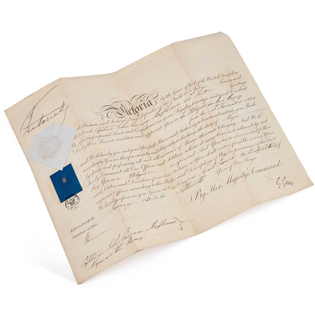 A QUEEN VICTORIA MILITARY COMMISSION DOCUMENT (1 of 3)