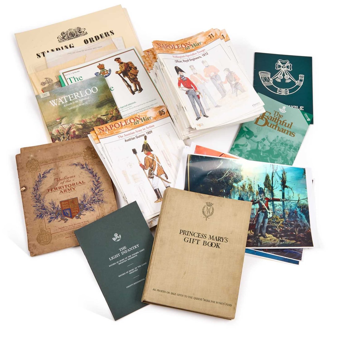 A GROUP OF EPHEMERA: A GROUP OF EPHEMERA including a Princess Mary's Gift Book; various Del Prado Napoleon at War booklets; leaflets relating to the 68th Foot and Durham Light Infantry; etc. (Qty)