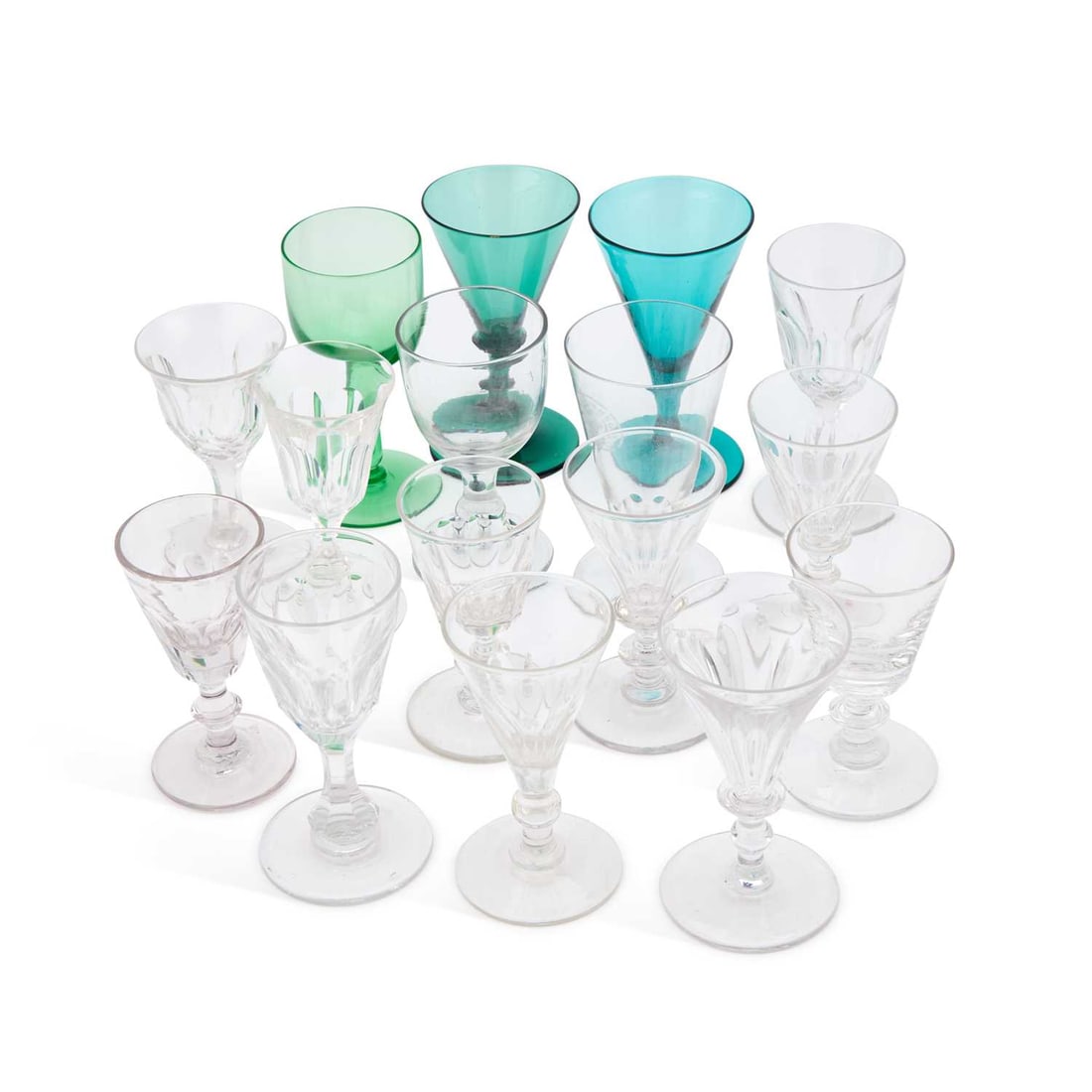 A QUANTITY OF ANTIQUE DRINKING GLASSES (1 of 1)