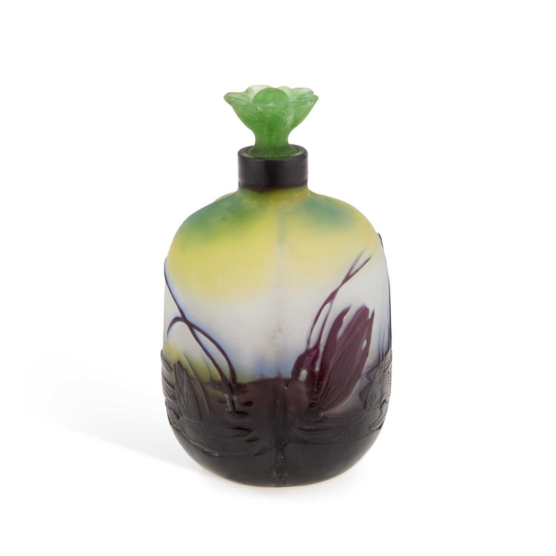 ÉMILE GALLÉ (FRENCH, 1846–1904) A CAMEO GLASS AQUATIC PERFUME BOTTLE (1 of 1)