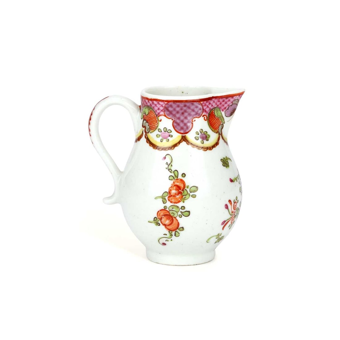 A LOWESTOFT PORCELAIN SPARROW BEAK JUG CIRCA 1775 (1 of 3)